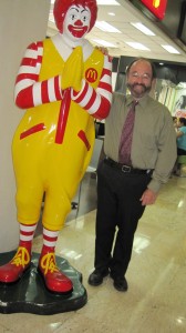 Mark at MacDonalds, Bangkok,Thailand, 2014